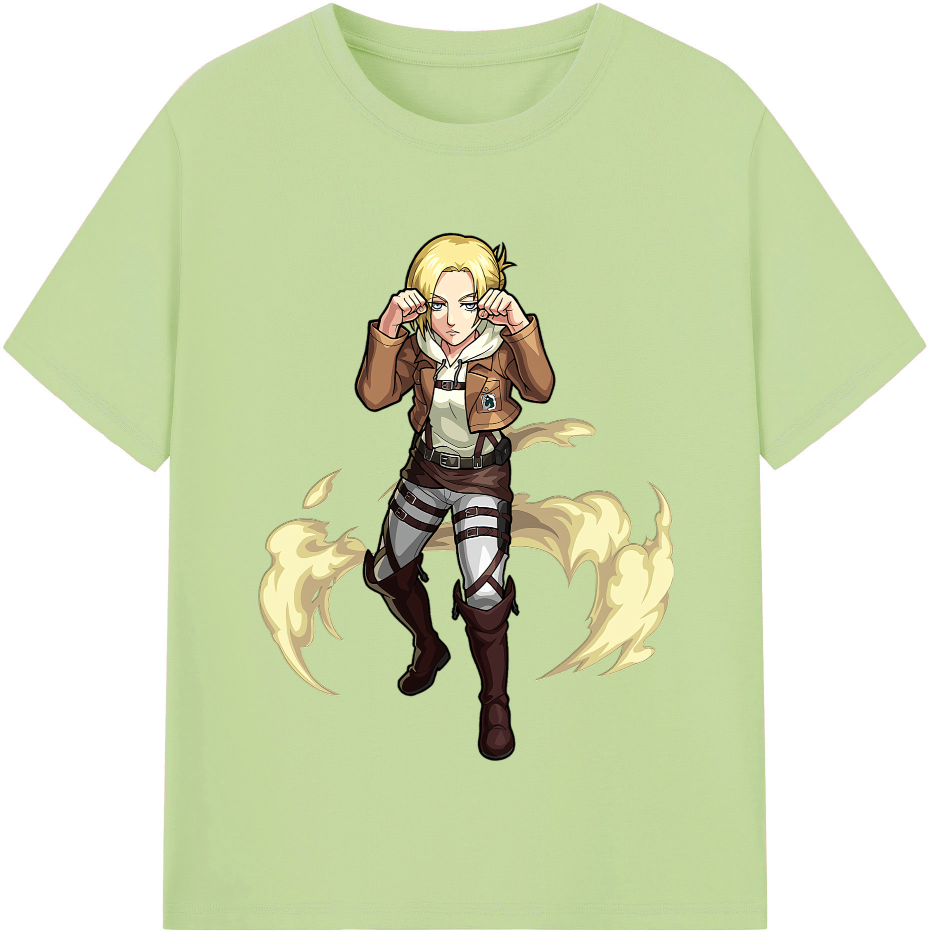 （画像用） 進撃の巨人 アニ・レオンハート Attack on Titan Annie Leonhart 綿100％半袖Tシャツ（フロントプリント）
